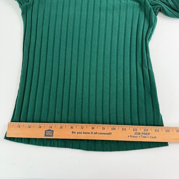 A New Day Women's Long Sleeve Ribbed Green Tee Top Size S Small - Picture 7 of 10